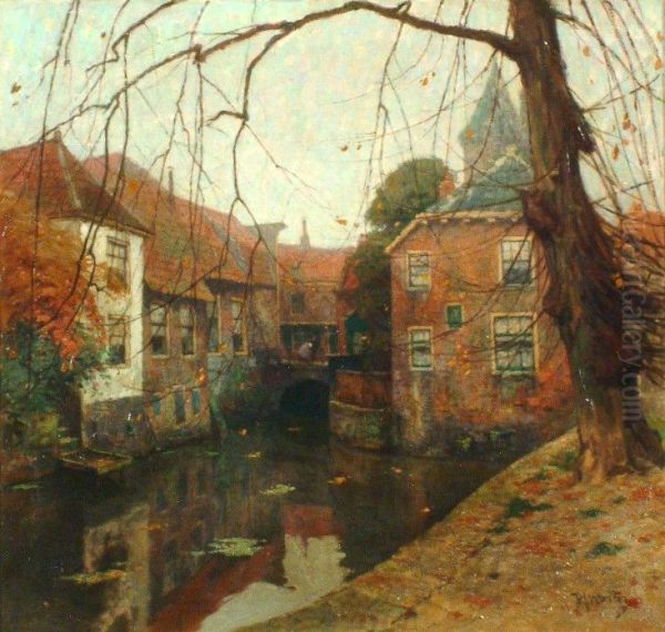 Zuidsingel and Kamperbinnenpoort in Amersfoort Oil Painting by Hendrik Jan Wolter