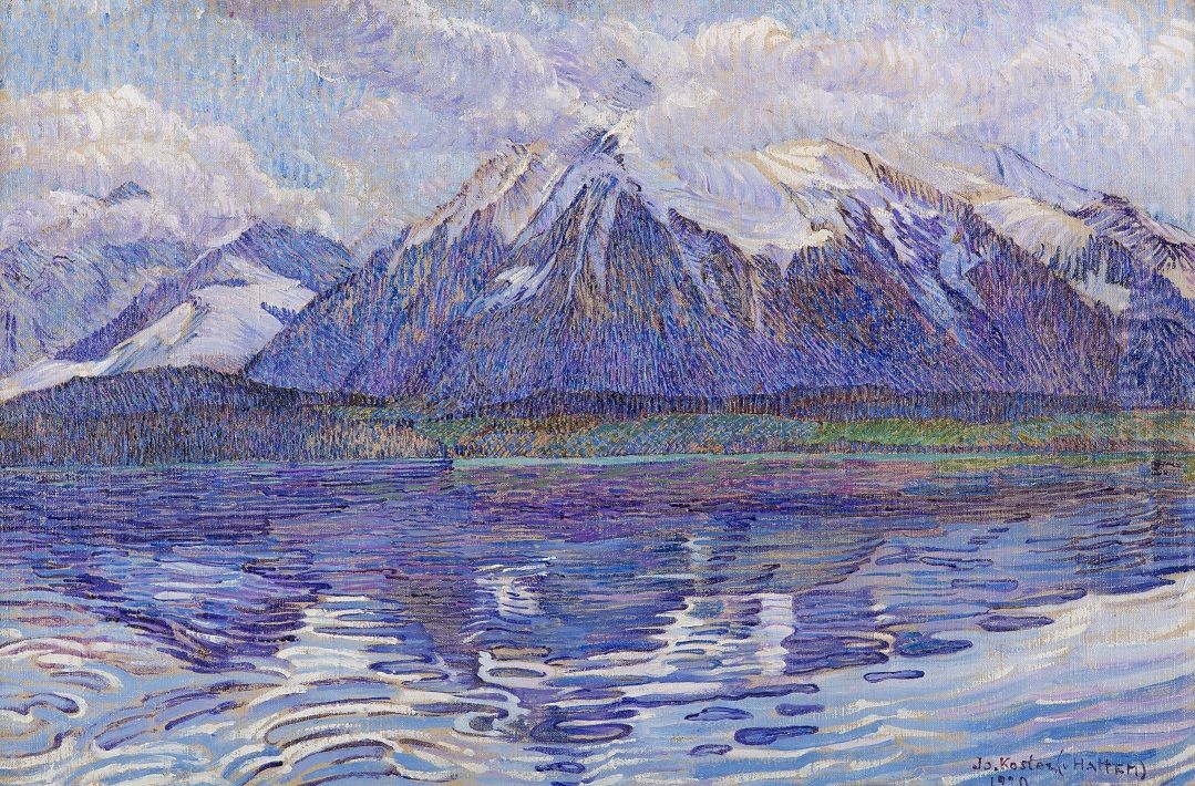 Bergmeer in de Alpen Oil Painting by Jo Koster