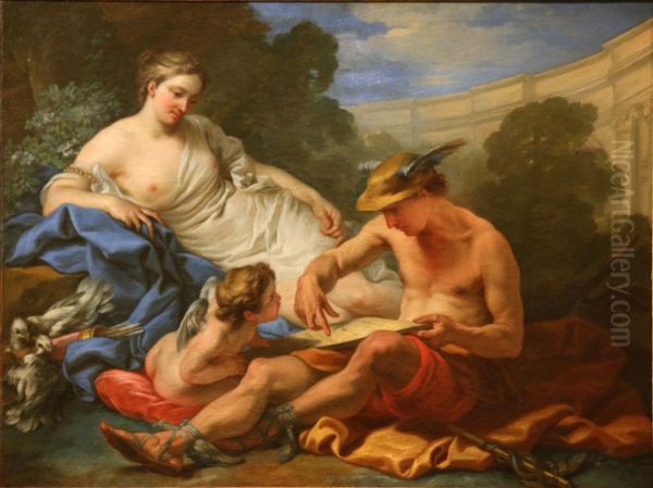 L'Education de l'Amour Oil Painting by Jean-Baptiste van Loo