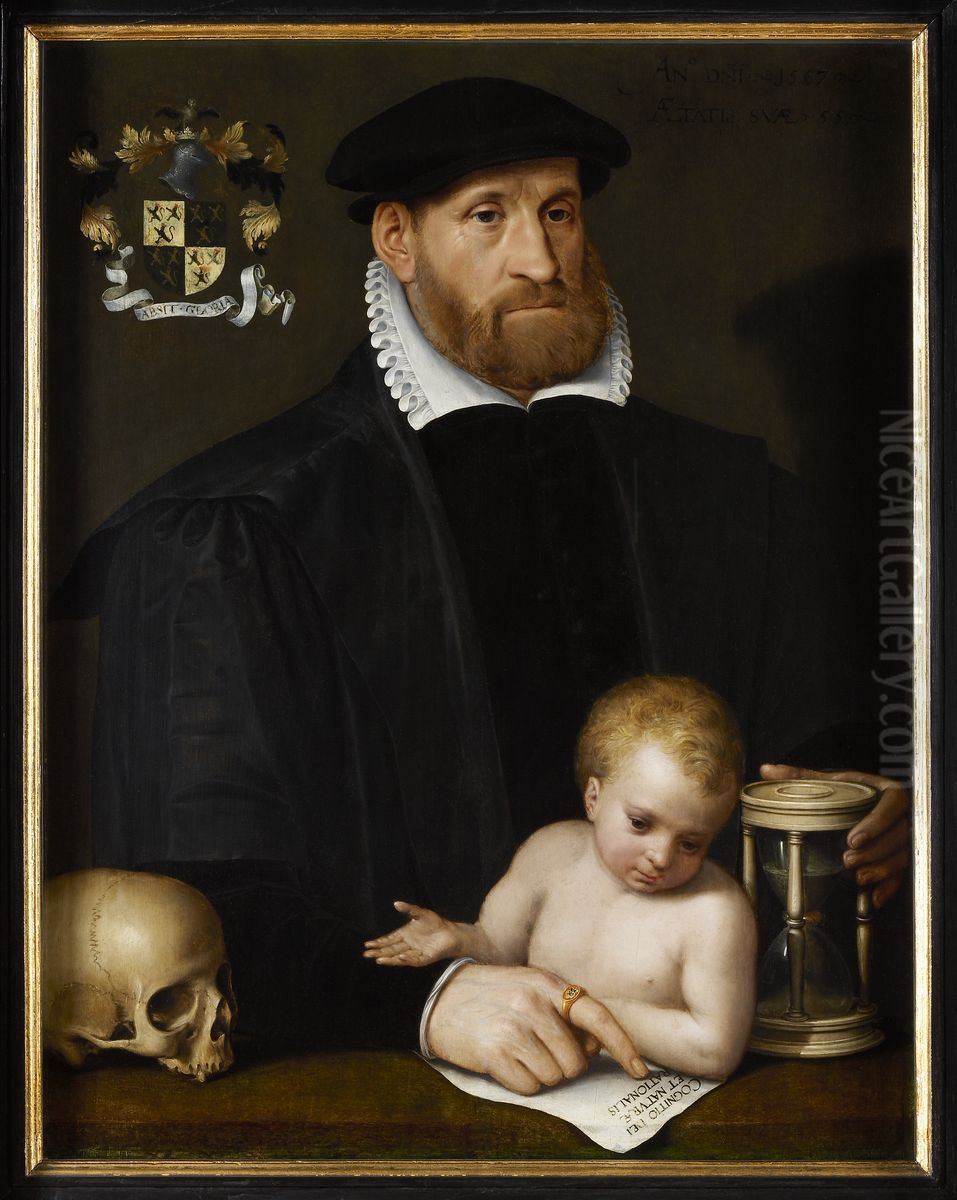 Portrait of Francois van der Straten (....-1572) Oil Painting by Pieter Pourbus