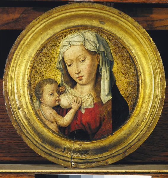 Virgin Nursing the Christ Child (Virgo lactans) Oil Painting by (manner of) Memling, Hans