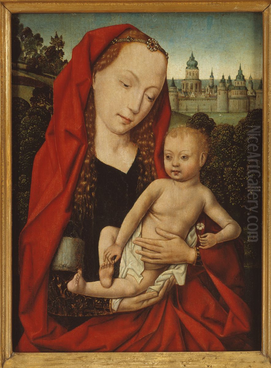 Maria met kind Oil Painting by Master Of The Legend Of Saint Lucy