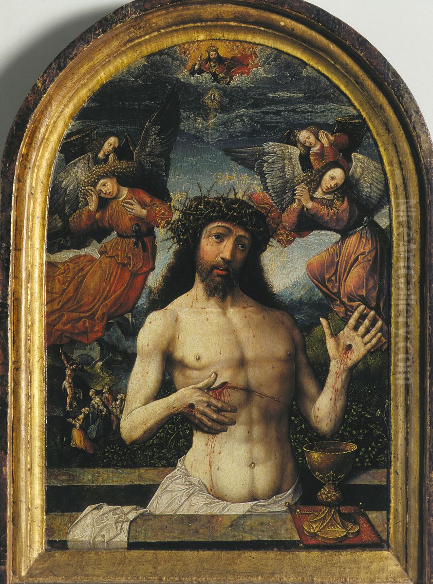 Man van Smarten Oil Painting by Jacob Cornelisz Van Oostsanen