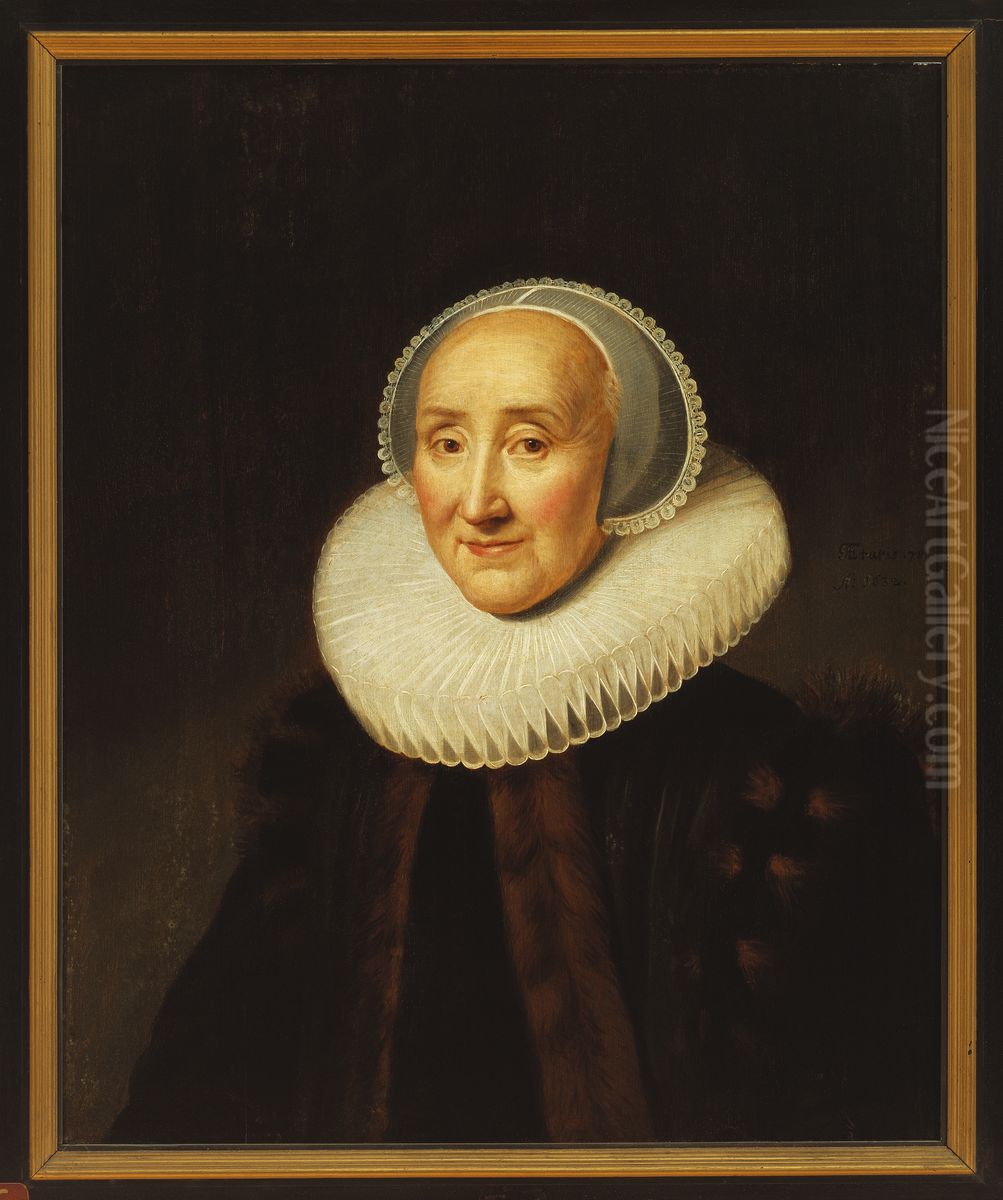 Portret van Volckera Claesdr. Knobbert Oil Painting by Michiel Jansz. van Mierevelt