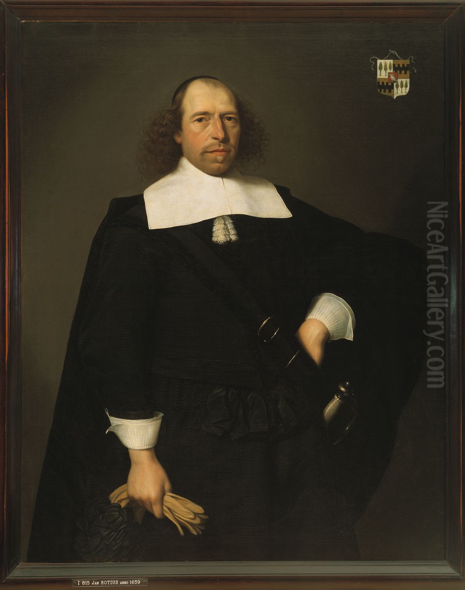 Adriaen van Bredehoff Oil Painting by Jan Albertsz Rotius