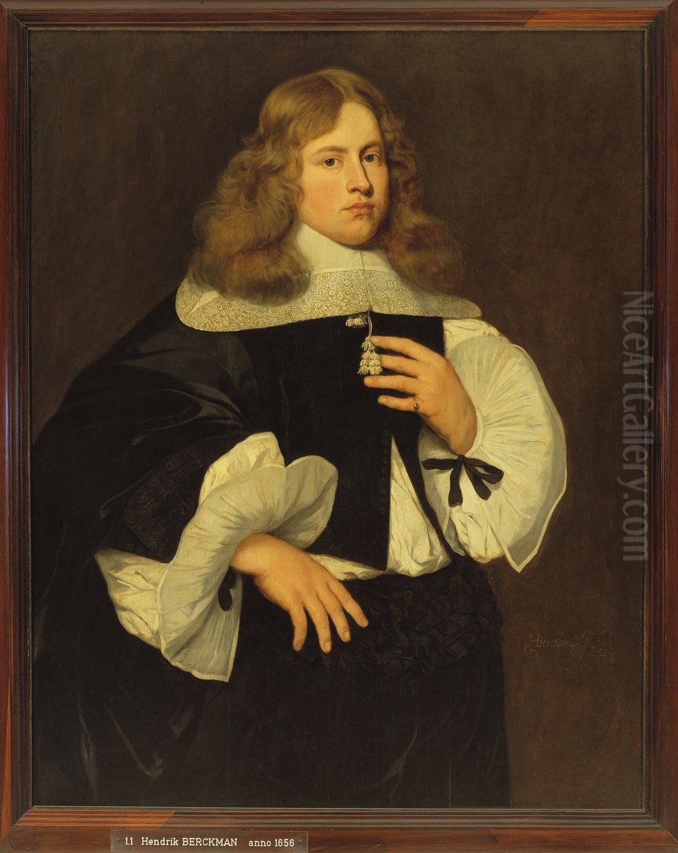 Portrait of an unknown man Oil Painting by Hendrick Berckman