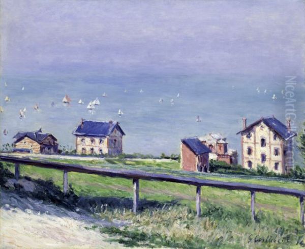 Regatten am Meer in Villerville Oil Painting by Gustave Caillebotte