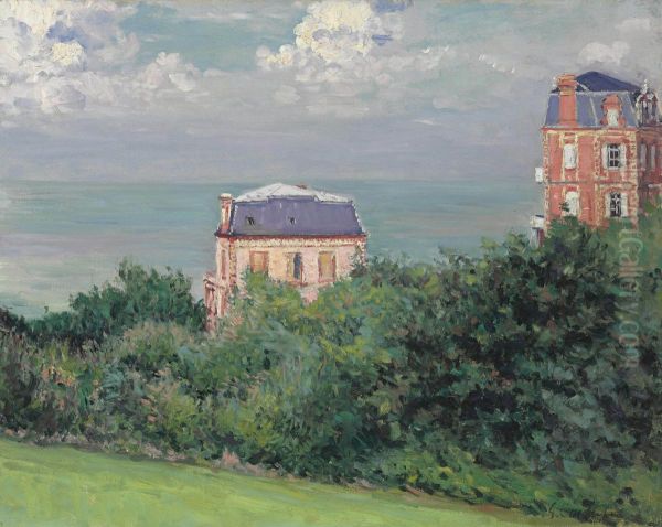 <<Garia koe Villers-sur-Mer (trutca ke Caillebotte)>> Oil Painting by Gustave Caillebotte