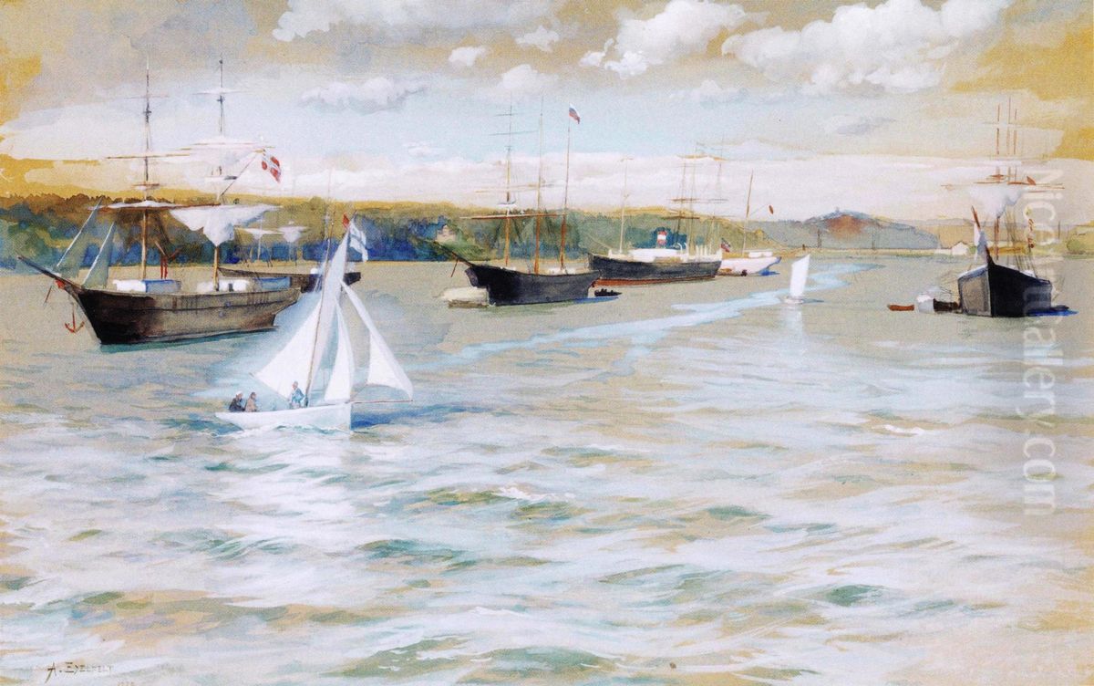 Haikon selka Oil Painting by Albert Edelfelt