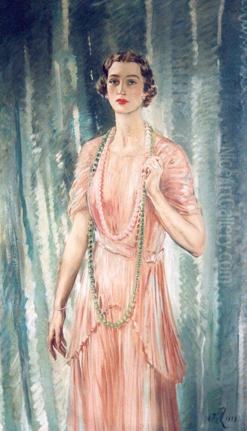 Portrait of Mrs Edwin D. Morgan Jr Oil Painting by Unidentified location