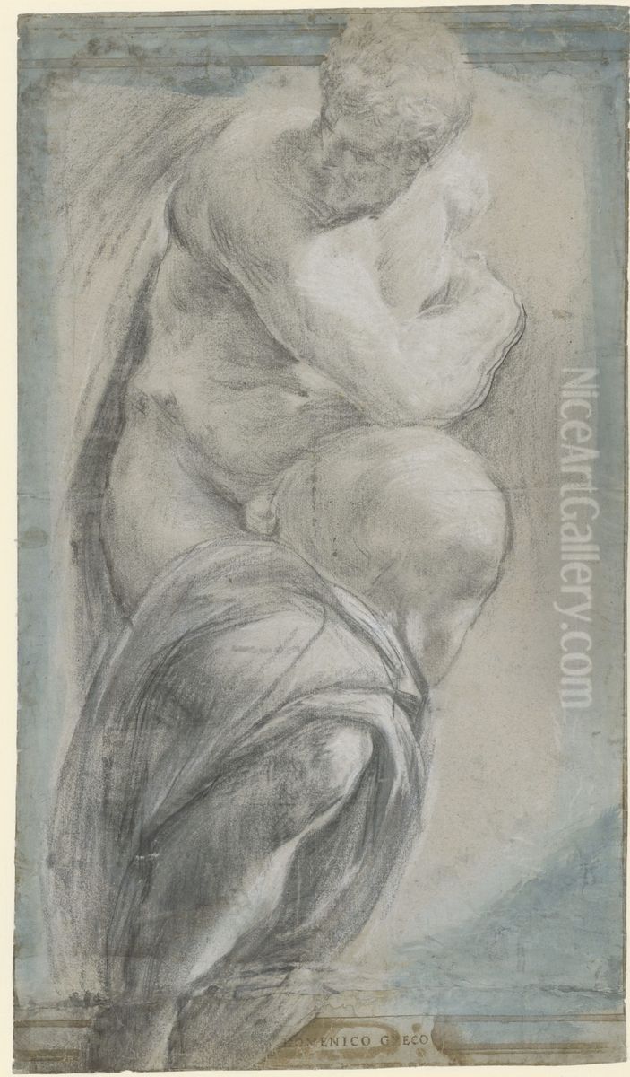 Variation of Michelangelo's Giorno Oil Painting by El Greco