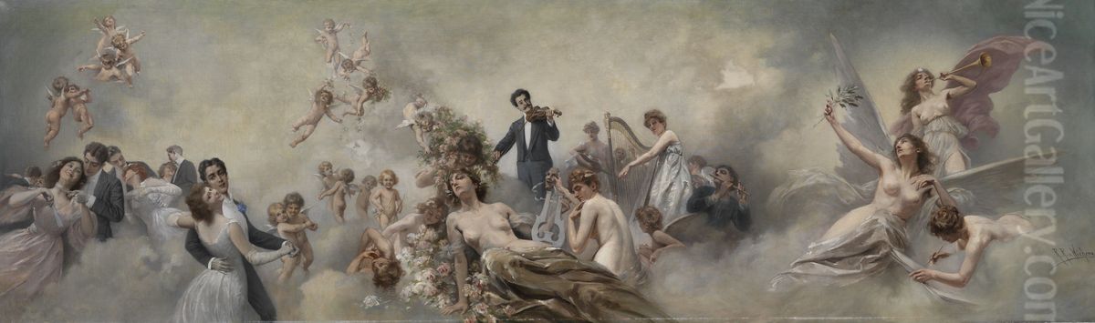 Johann Strauss im Elysium Oil Painting by unknown