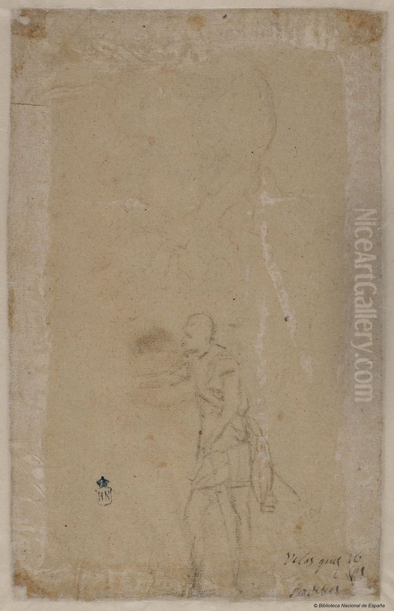 verso, Spinola in Profile and Spinola's Head in Profile Oil Painting by Diego Rodriguez de Silva y Velazquez