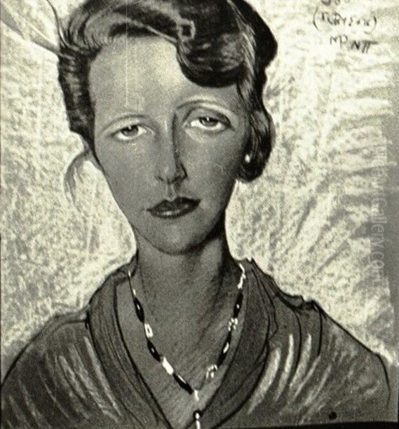 Portret Eugenii Wyszomirskiej Oil Painting by Stanislaw Ignacy Witkiewicz (Witkacy)