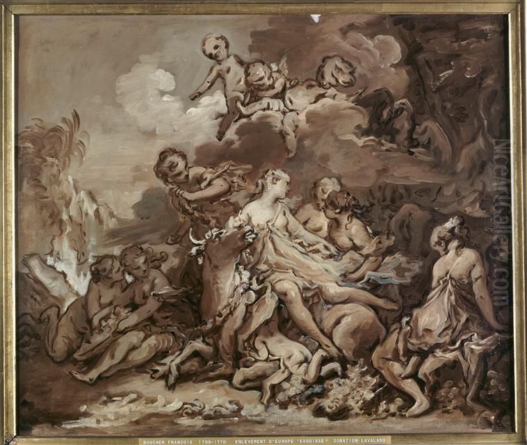 Rape of Europa Oil Painting by Francois Boucher