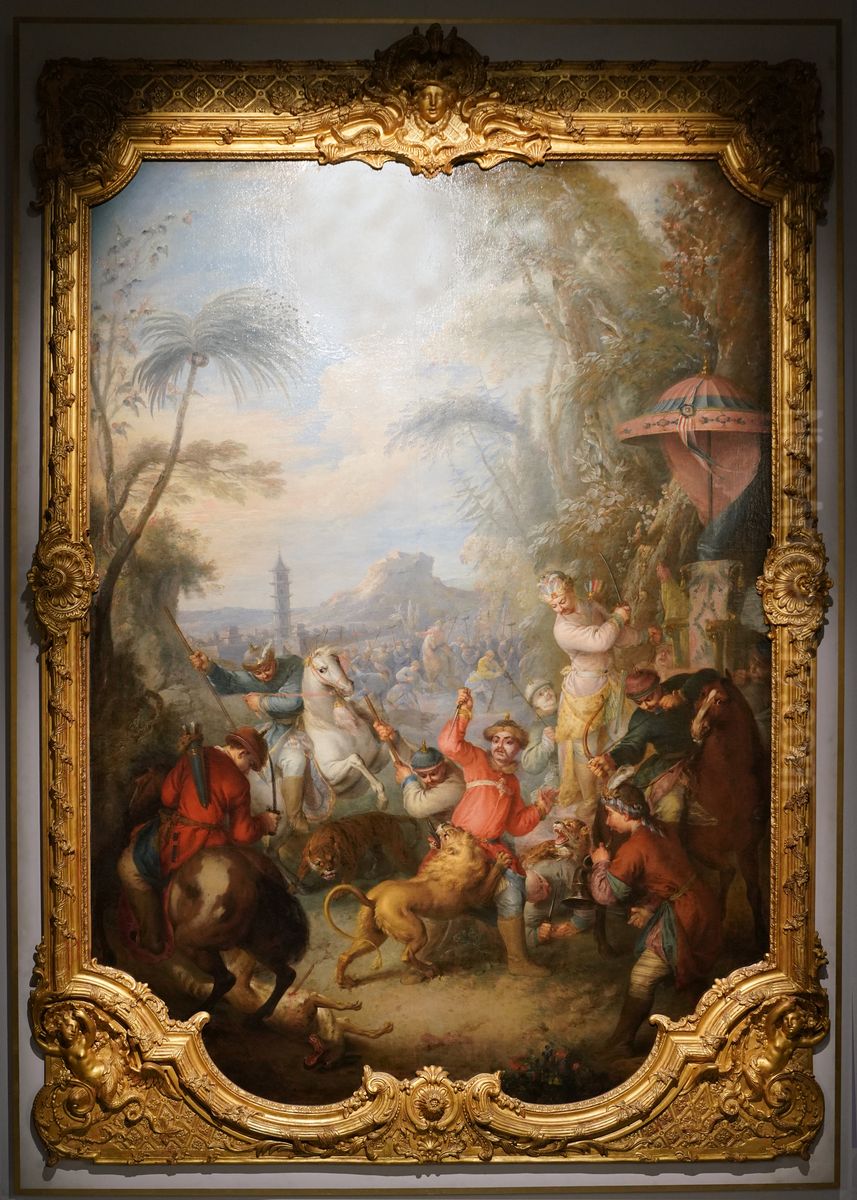 La chasse chinoise Oil Painting by Jean-Baptiste Pater