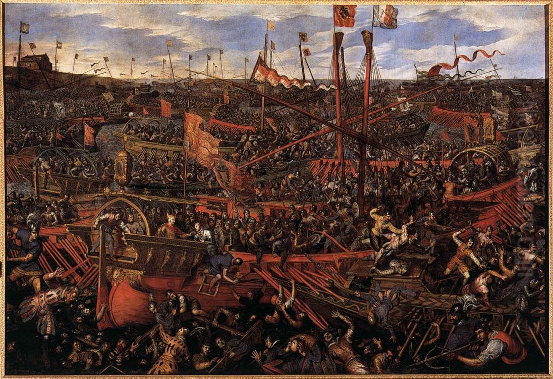 Battle of Salvore Oil Painting by Domenico Tintoretto