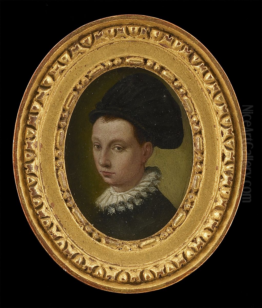 Portretbuste van een jongeling Oil Painting by Lucas van Valckenborch