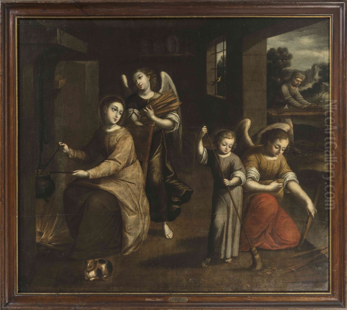 Nazareth Home Oil Painting by Gregorio Vasquez de Arce y Ceballos