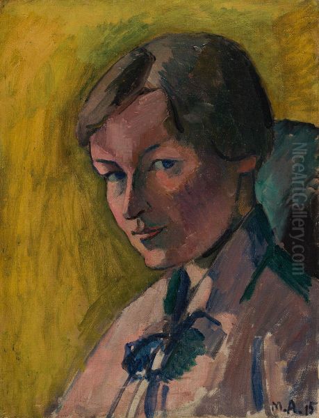 Enid Bagnold Age c.25. Oil Painting by Maurice Asselin