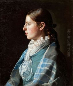 Portraet  af kunstnerens forlovede, Anna Brondum.