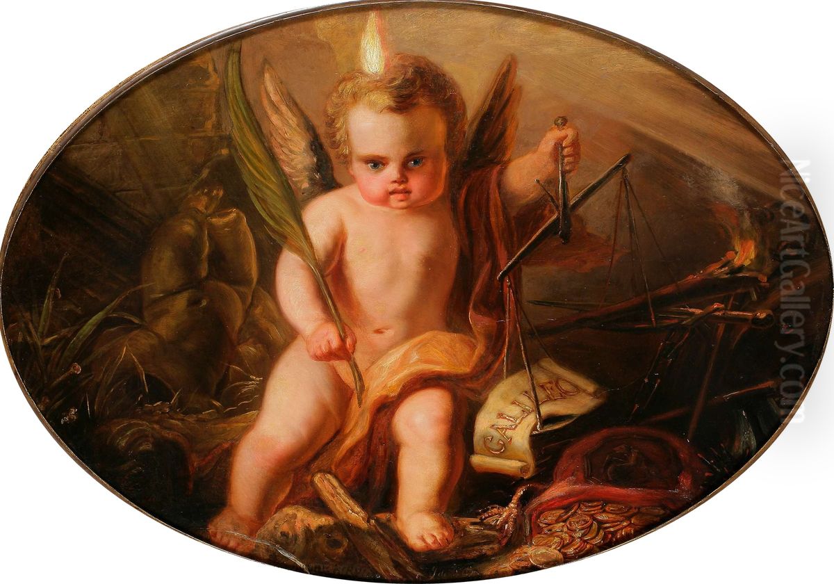 Allegory of the Arts IV Oil Painting by Jacob de Wit