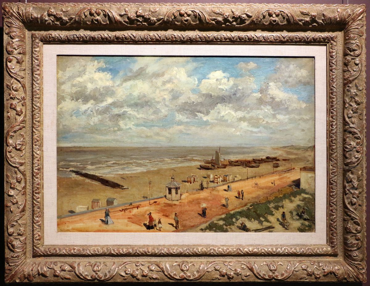 The Beach Oil Painting by Felicien Rops