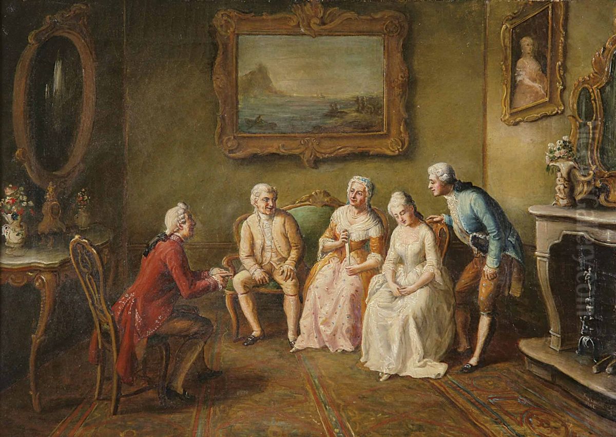 The Engagement Oil Painting by Felix Henri Giacomotti The Engagement Oil Painting by Felix Henri Giacomotti