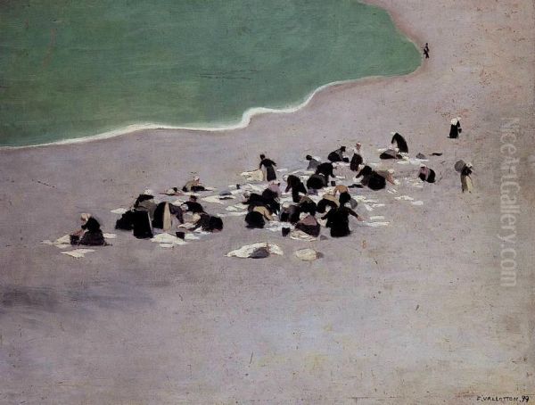 Laveuses a Etretat Oil Painting by Felix Vallotton