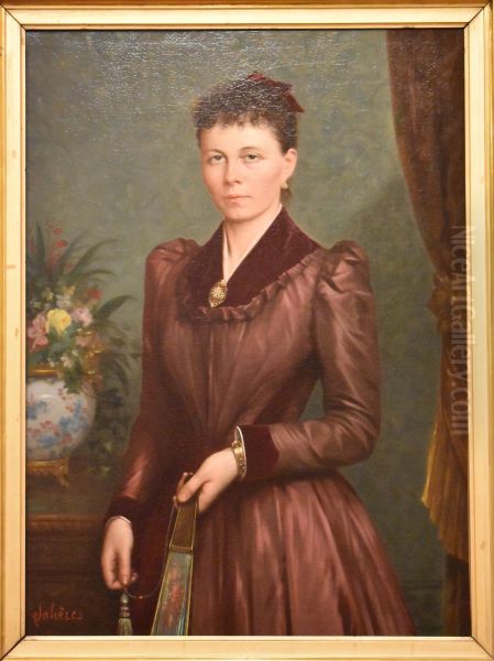 Portrait d'Elisabeth Azema Oil Painting by Paul-Narcisse Salieres