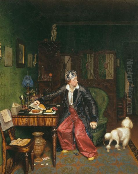 Breakfast of an aristocrat Oil Painting by Pavel Fedotov