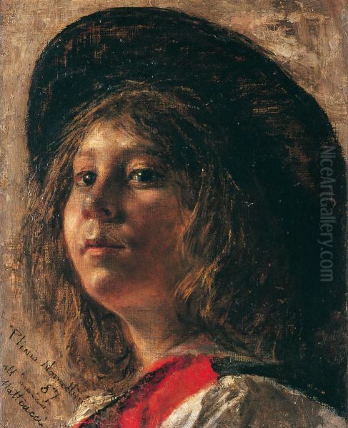 Testa di Ciociaro Oil Painting by Plinio Nomellini