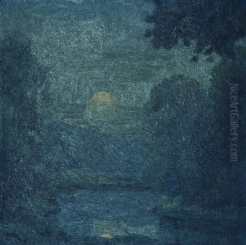 nocturn Oil Painting by Frank Nuderscher