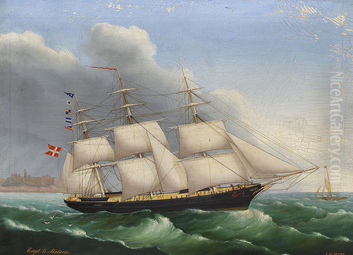 Triton of Sonderborg, master G. Nielsen. Oil Painting by unknown