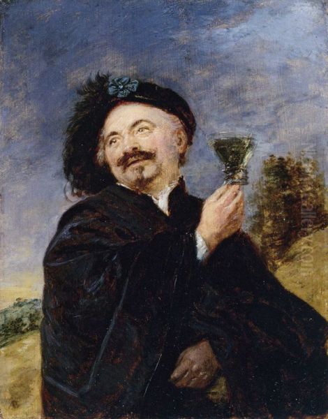 A Drinker Oil Painting by Adriaen Brouwer