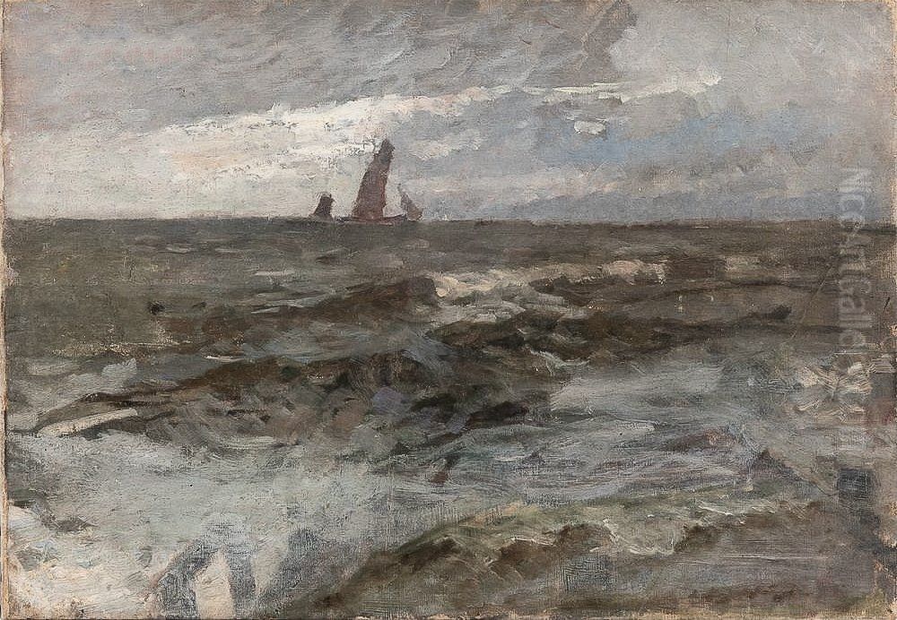 Etude Berck Plage Oil Painting by Eugene Lawrence Vail