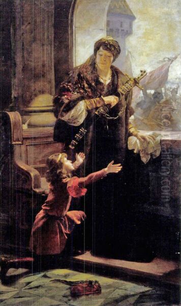 Erzsebet Szilagyi Oil Painting by Zsigmond Vajda