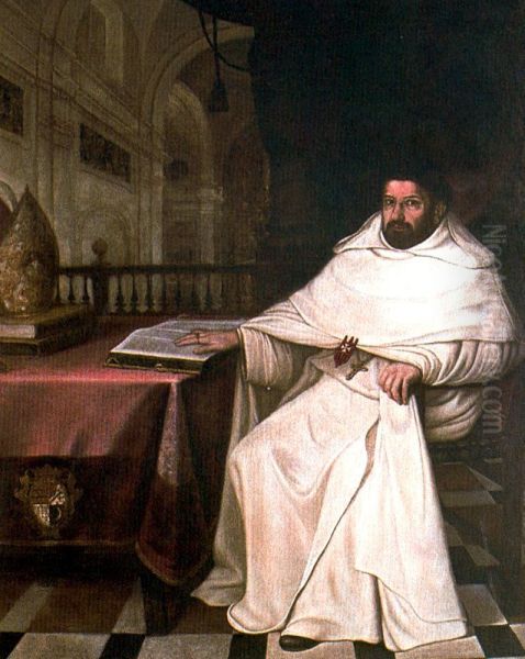 El Padre Alonso de Sotomayor y Caro Oil Painting by Juan De Valdes Leal