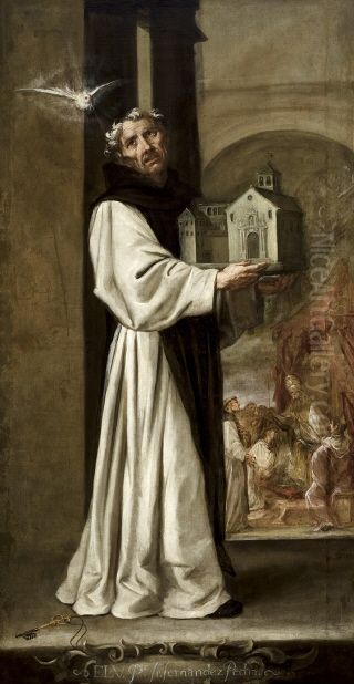 Fray Pedro Fernandez Pecha Oil Painting by Juan De Valdes Leal