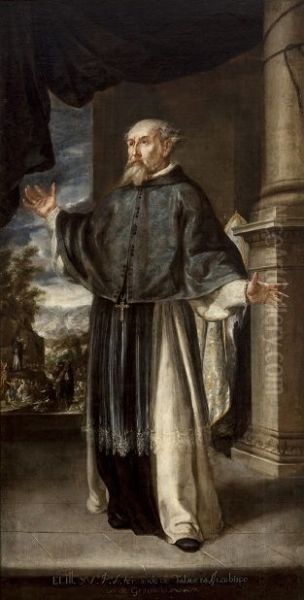 Fray Hernando de Talavera Oil Painting by Juan De Valdes Leal