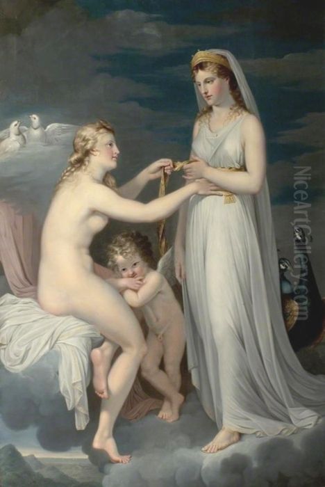 Juno Receiving the Cestus from Venus Oil Painting by Guy Head