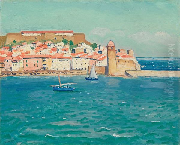 Mer agitee a Collioure Oil Painting by Albert Marquet