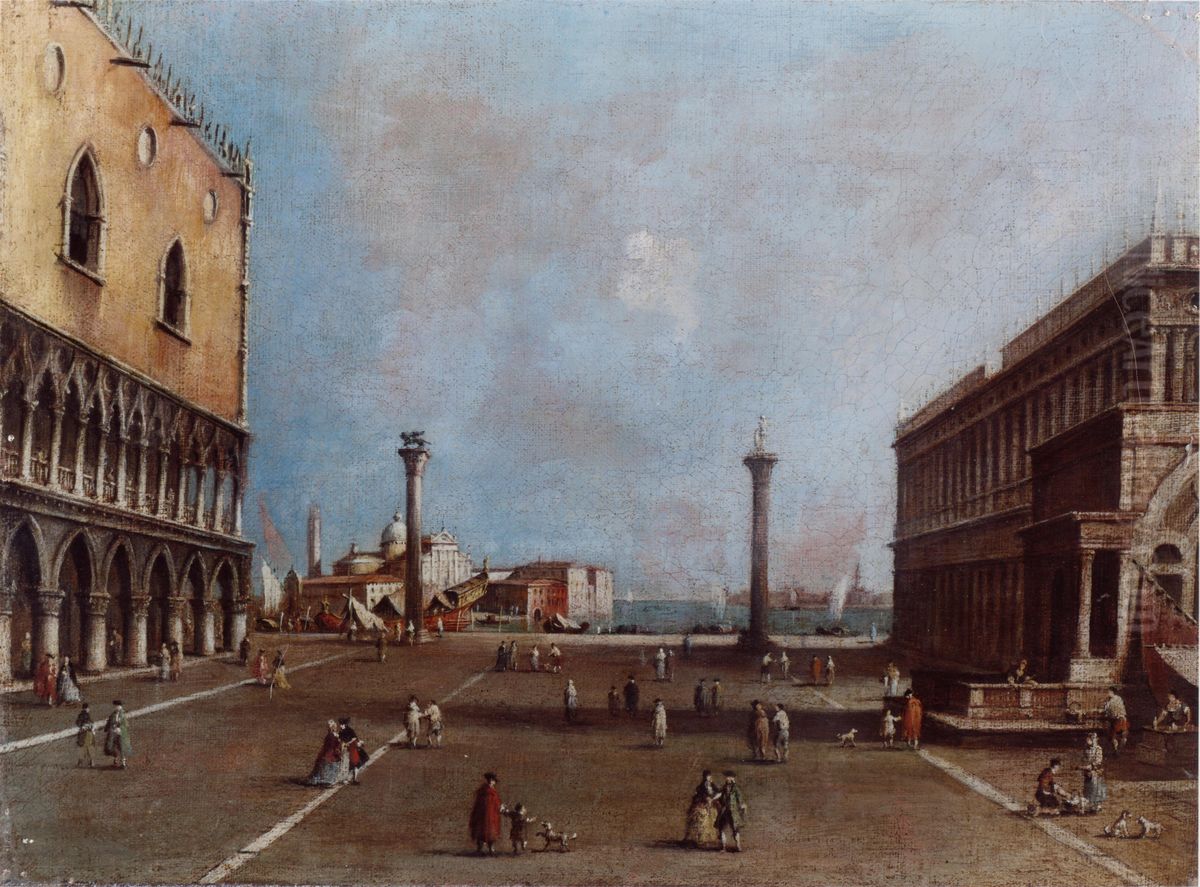 La Piazzetta Verso L' Isola San Giorgio Oil Painting by Francesco Guardi