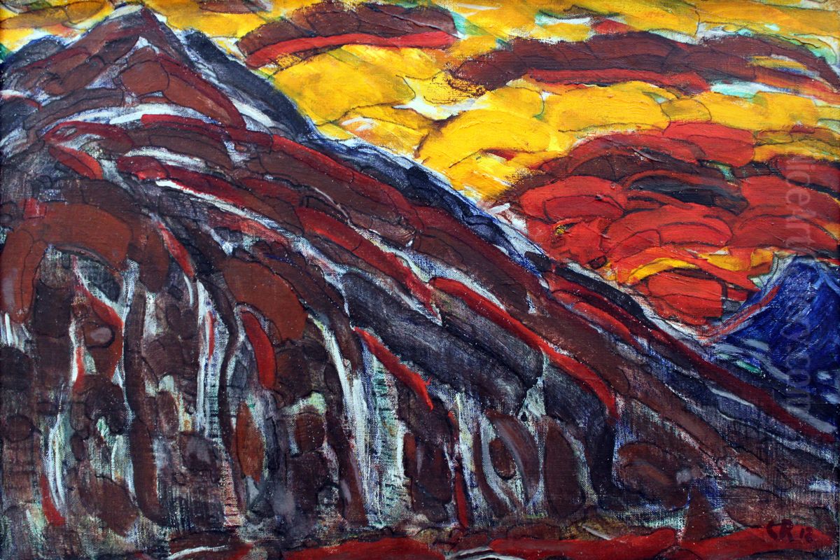 Visionary Landscape Oil Painting by Christian Rohlfs