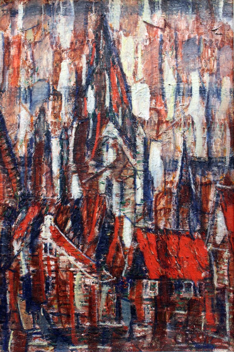 Stiftskirche St. Patrokli in Soest Oil Painting by Christian Rohlfs