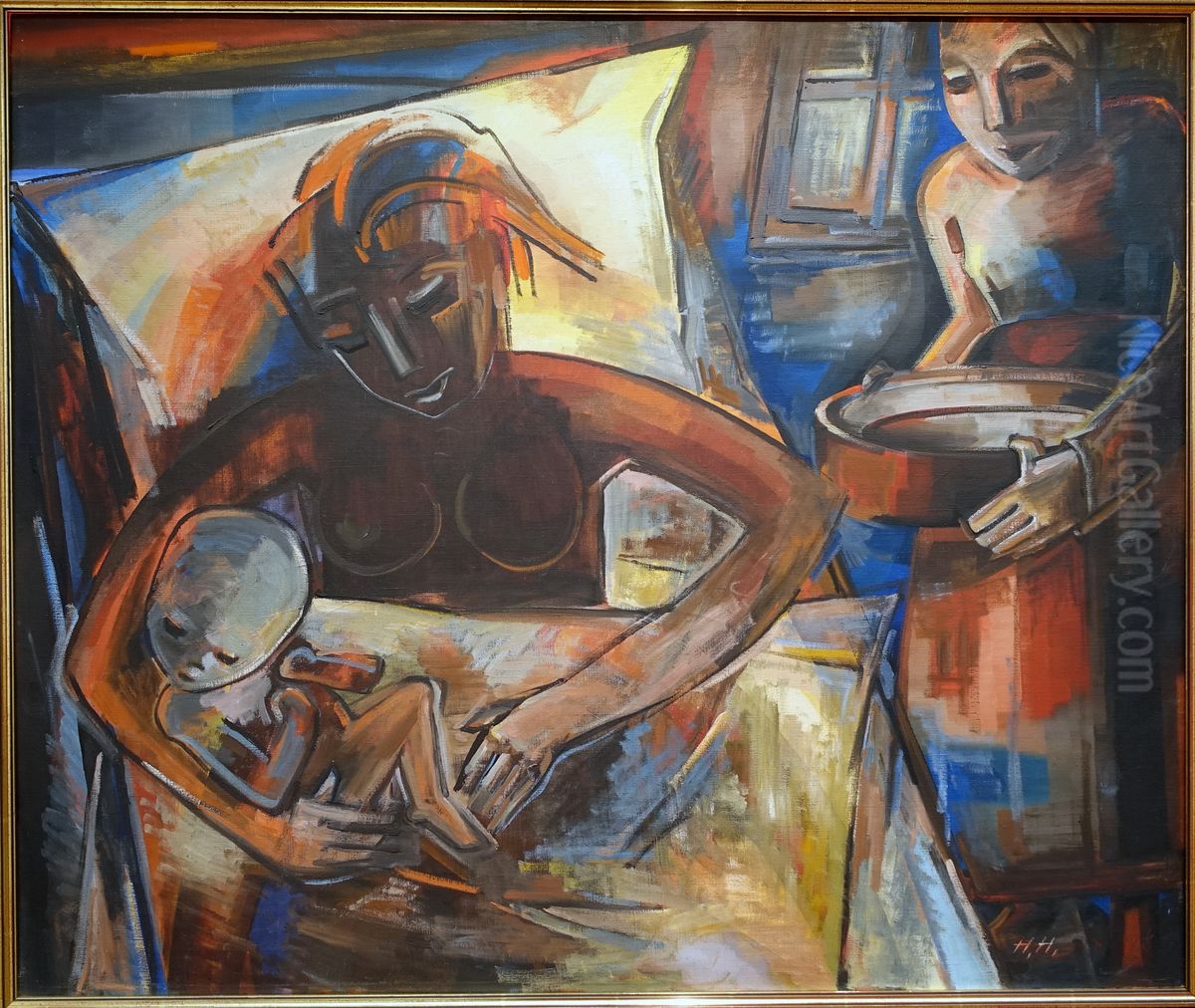 Birth Oil Painting by Hannah Hoch