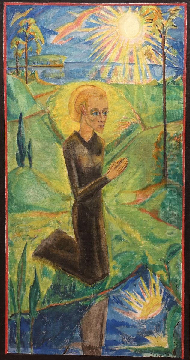 Betende Oil Painting by Erich Heckel