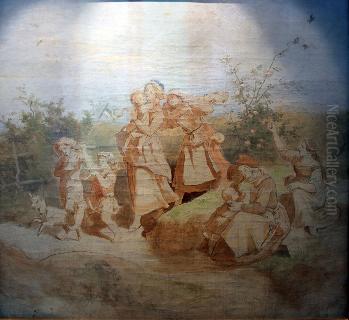 Summerlust Oil Painting by Ludwig Richter