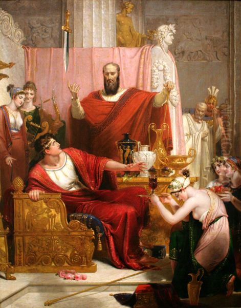 The Sword of Damocles Oil Painting by Richard Westall