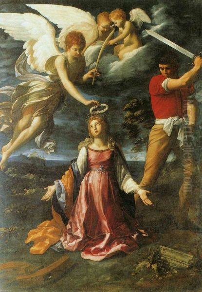 The Martyrdom of Saint Catherine of Alexandria Oil Painting by Guido Reni